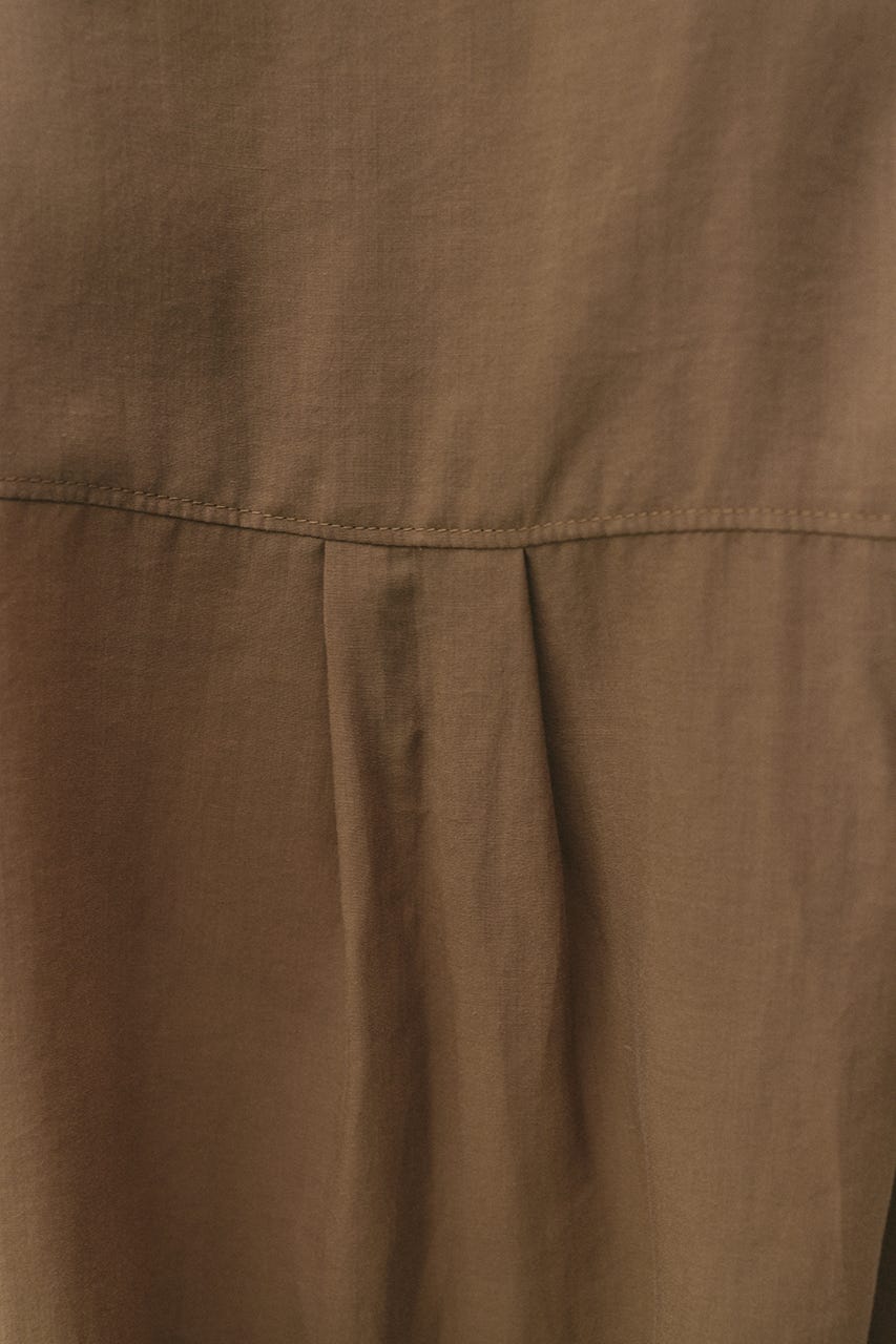 テーラーカラーオープンシャツ L/BRN FREE