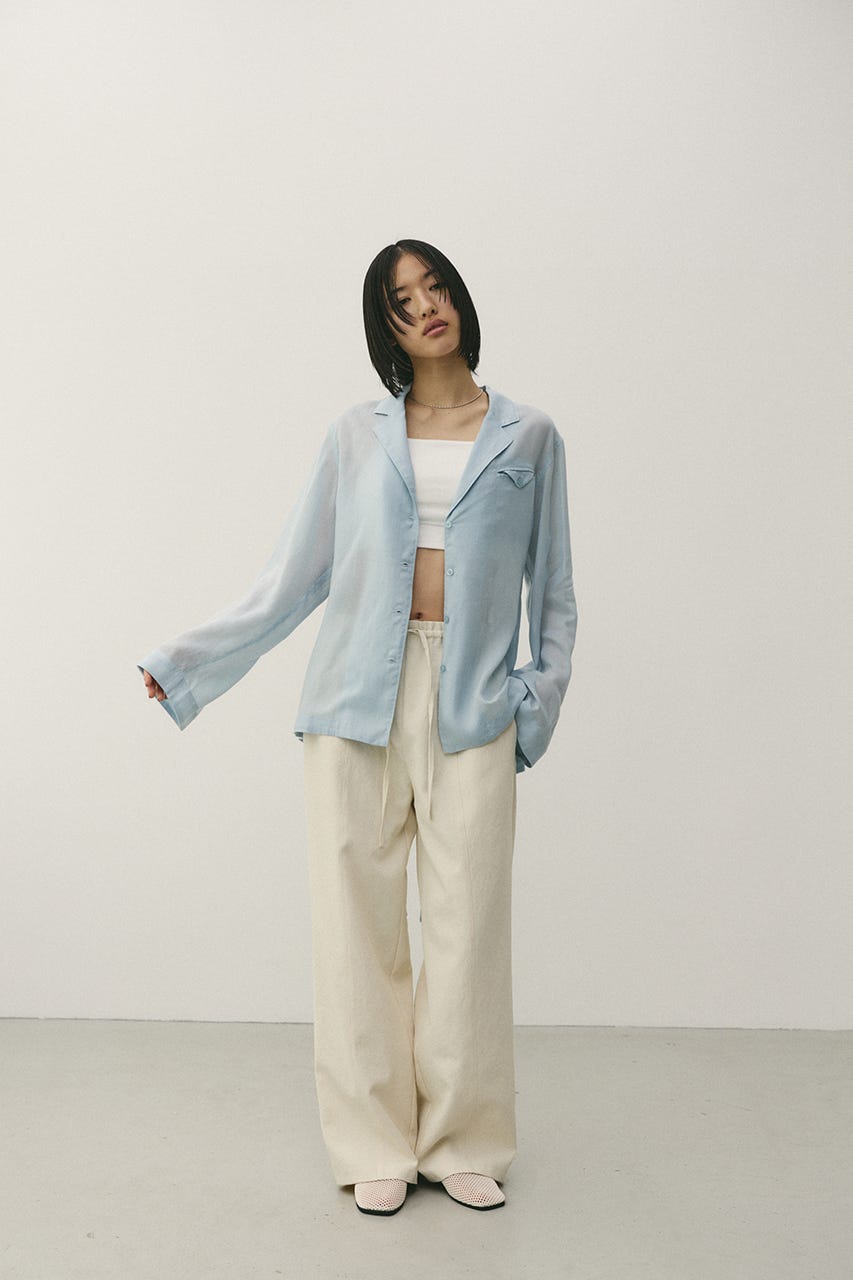 テーラーカラーオープンシャツ SAX FREE