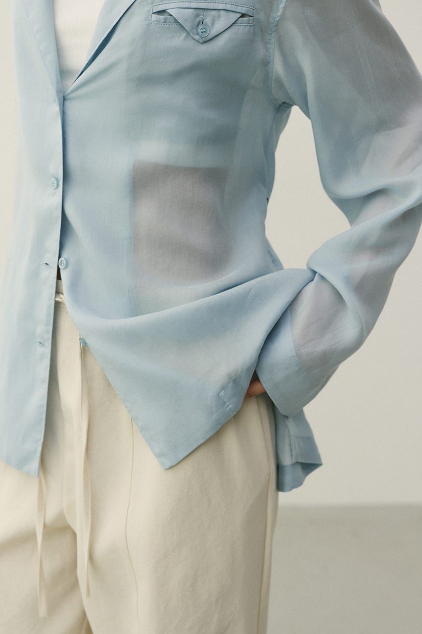 テーラーカラーオープンシャツ SAX FREE