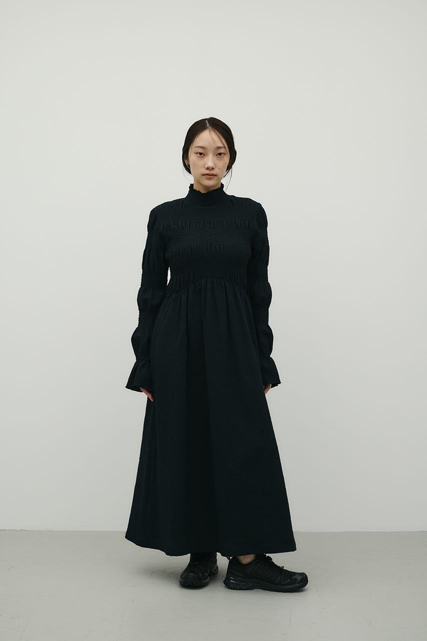 サッカーシャーリングワンピース BLK S