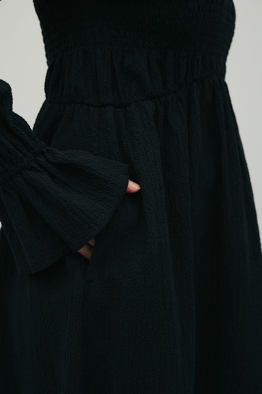 サッカーシャーリングワンピース BLK S