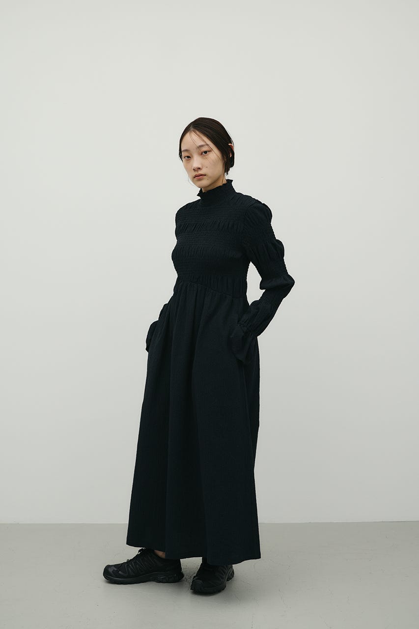 サッカーシャーリングワンピース BLK S