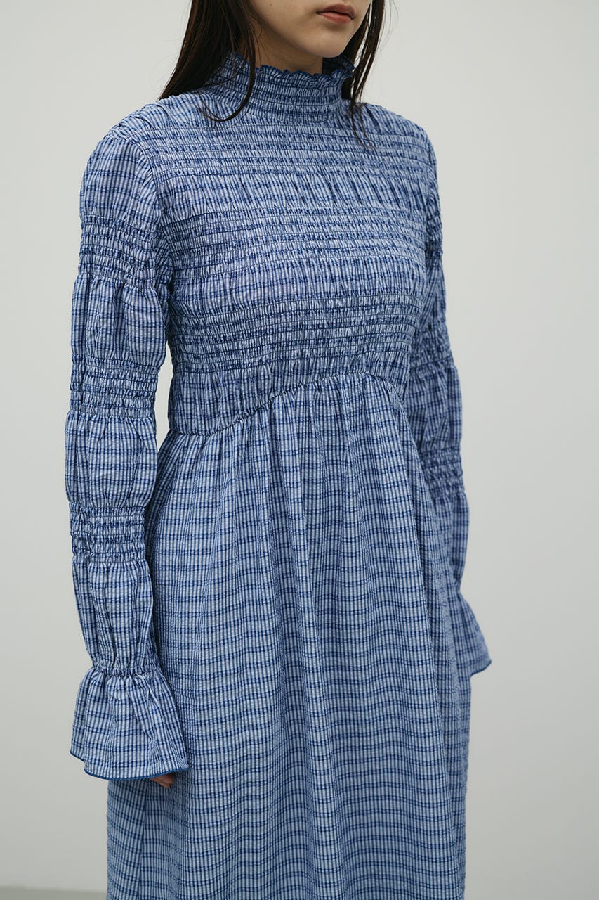 サッカーシャーリングワンピース 柄BLU S