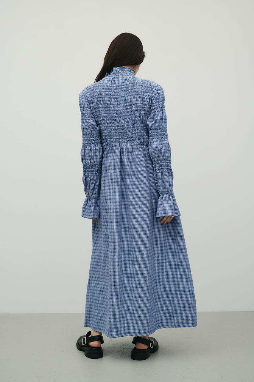 サッカーシャーリングワンピース 柄BLU S