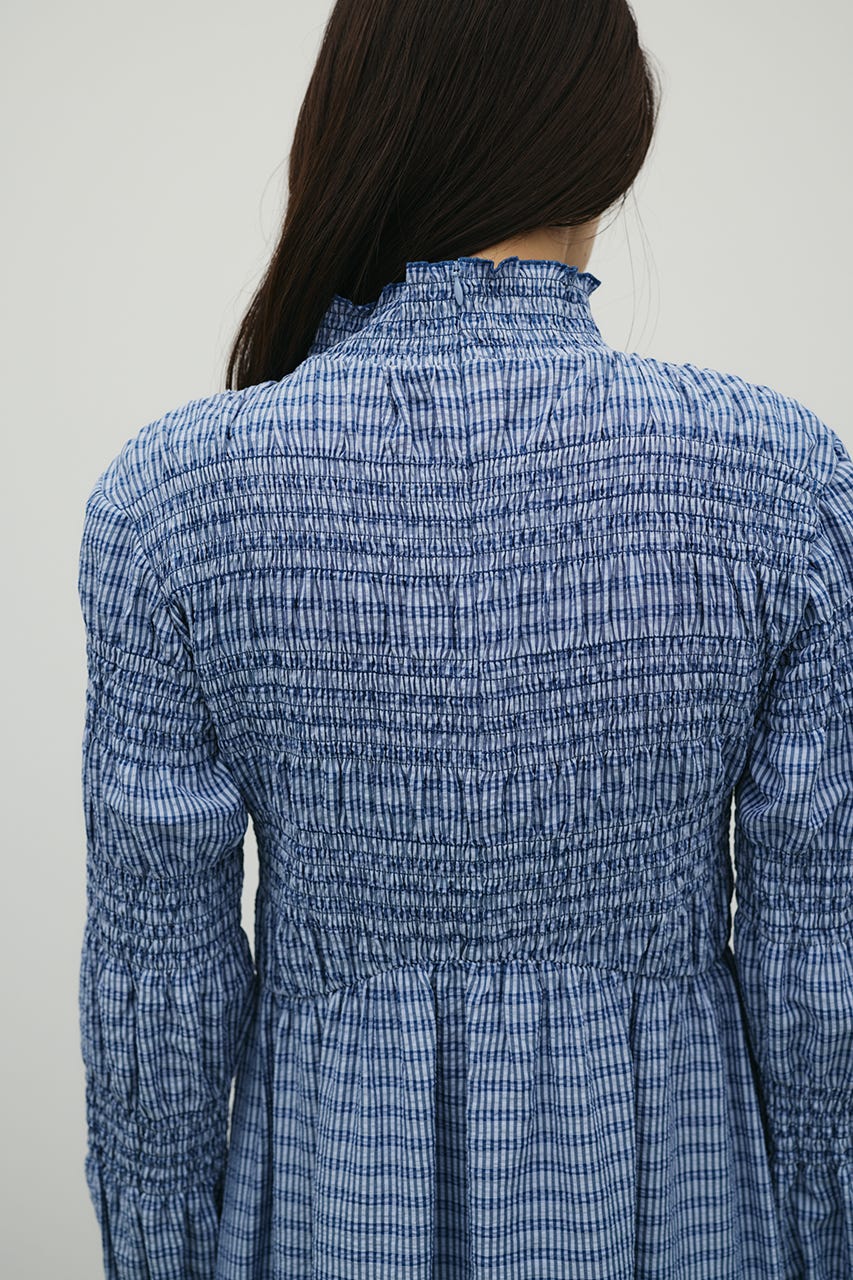 サッカーシャーリングワンピース 柄BLU S