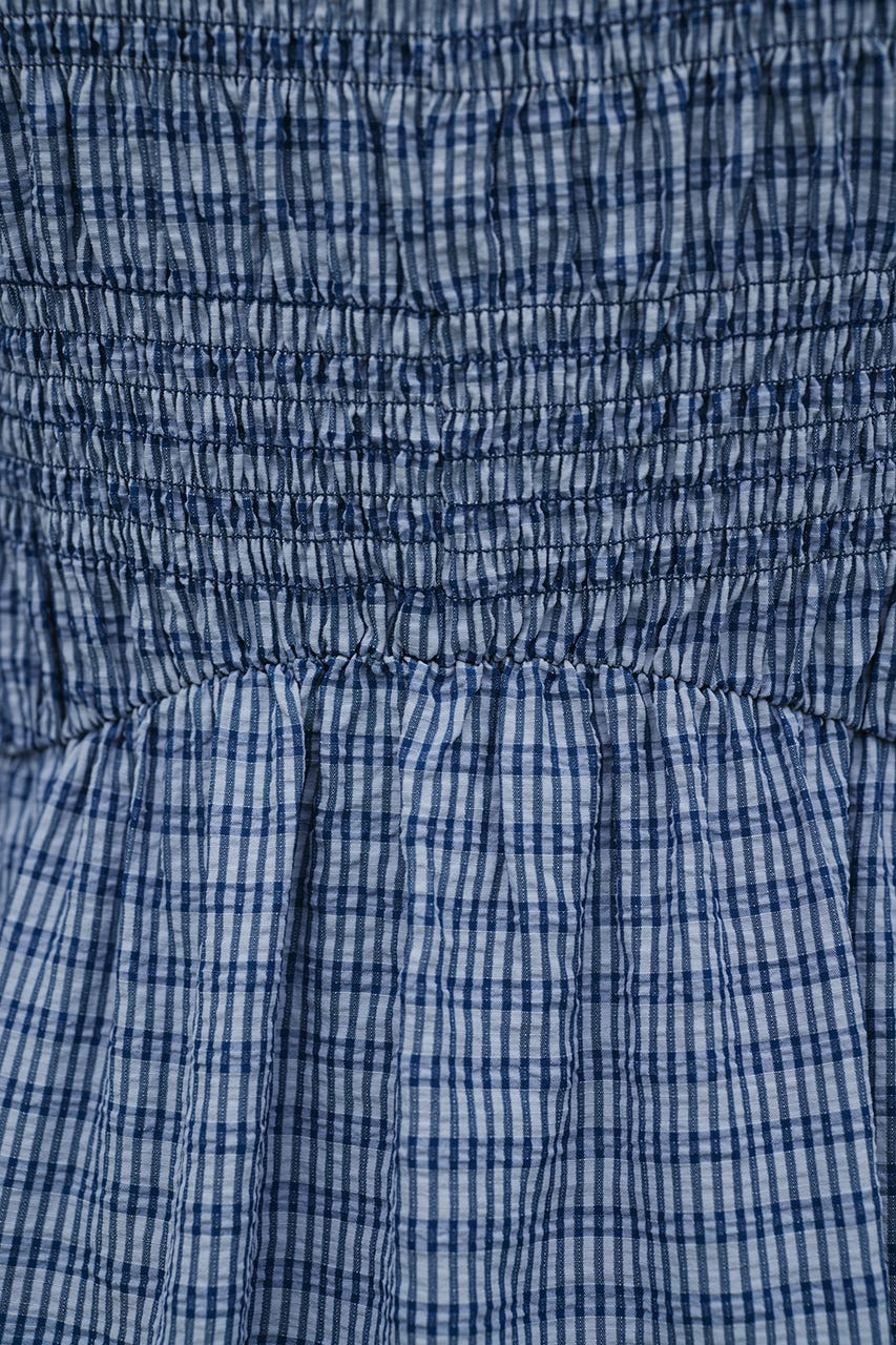 サッカーシャーリングワンピース 柄BLU S