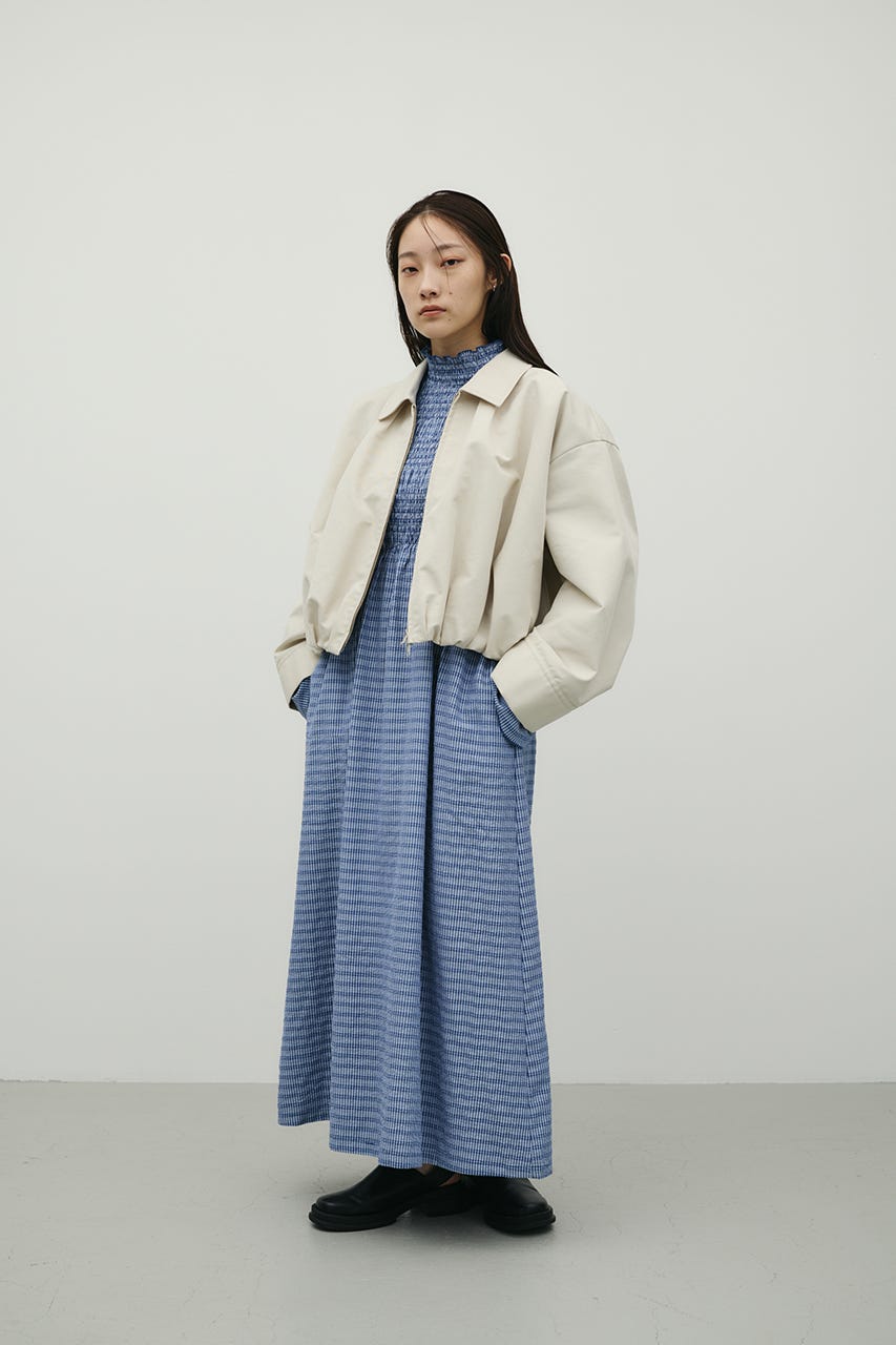 サッカーシャーリングワンピース 柄BLU S