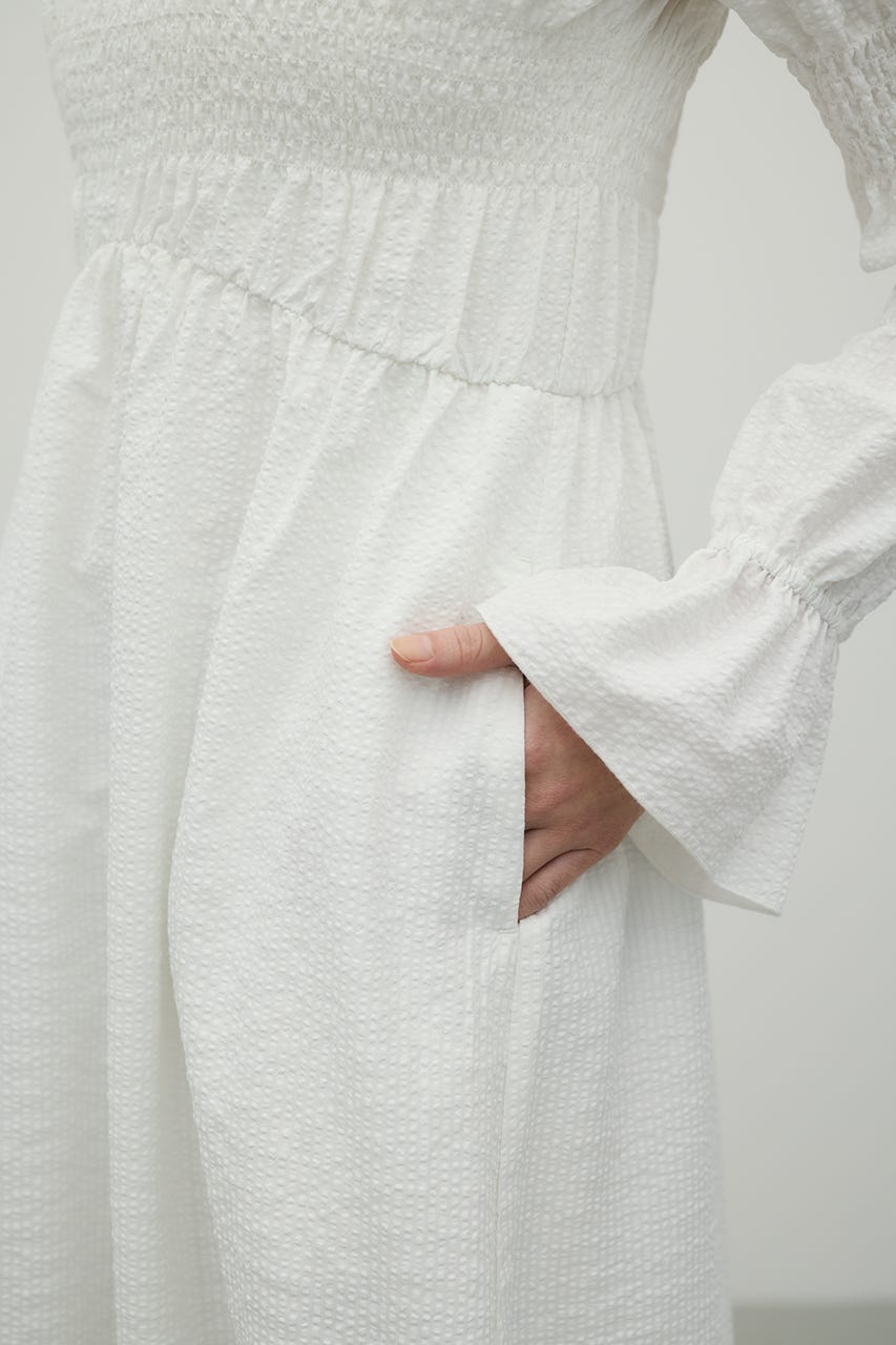 サッカーシャーリングワンピース WHT M