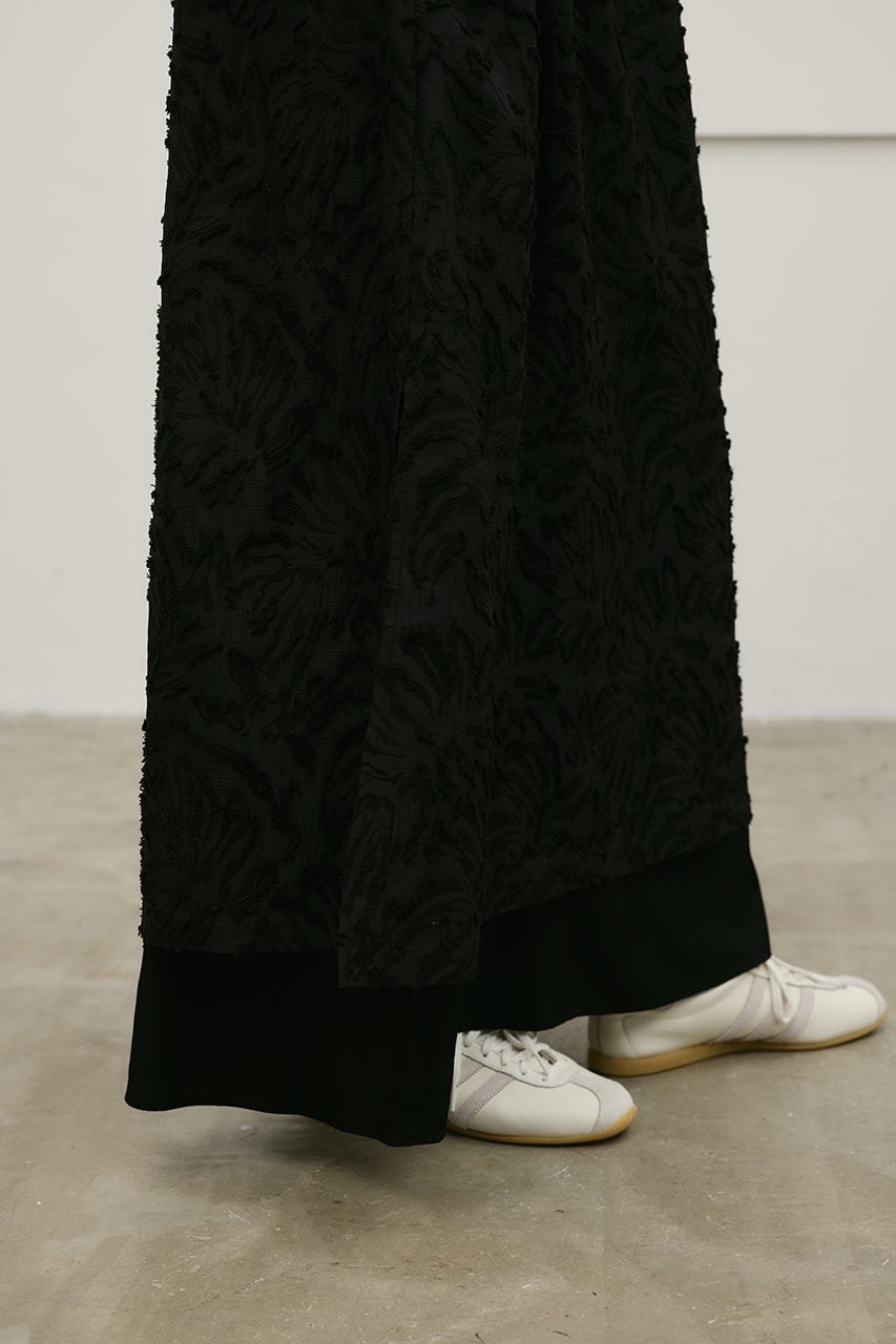 フラワーレースキャミワンピース BLK M