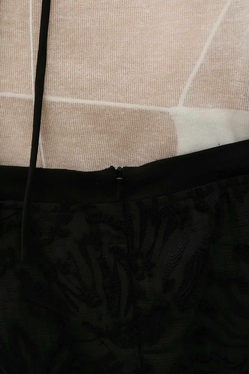 フラワーレースキャミワンピース BLK M