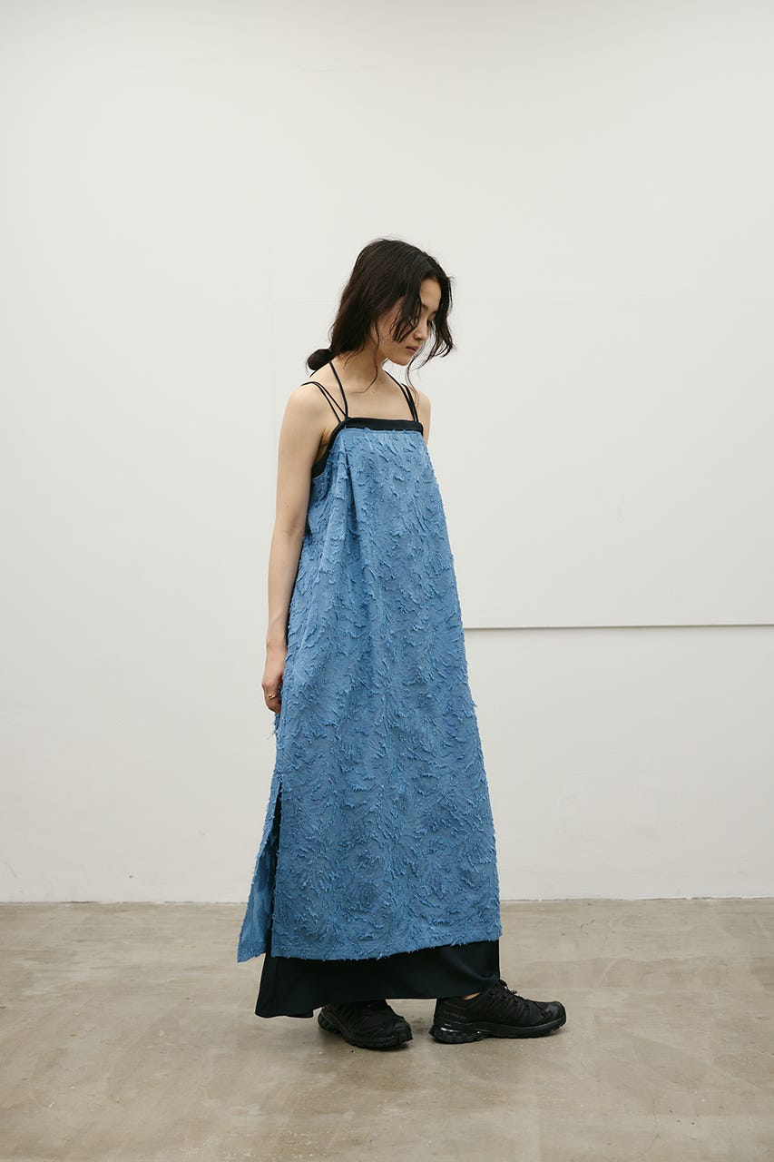 フラワーレースキャミワンピース BLU M