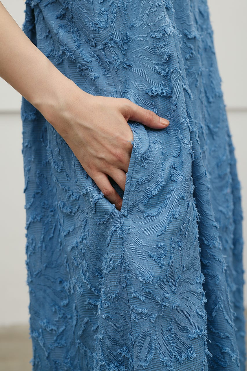 フラワーレースキャミワンピース BLU M