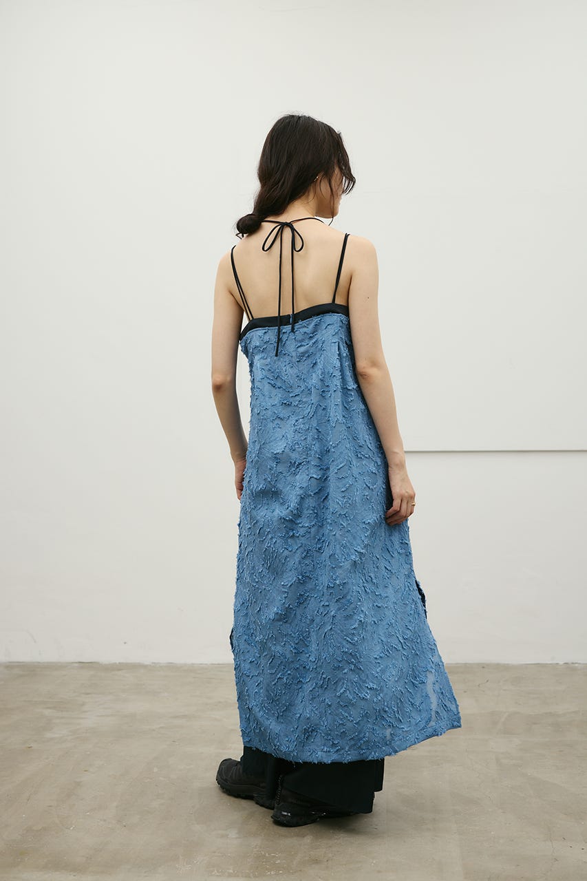 フラワーレースキャミワンピース BLU M