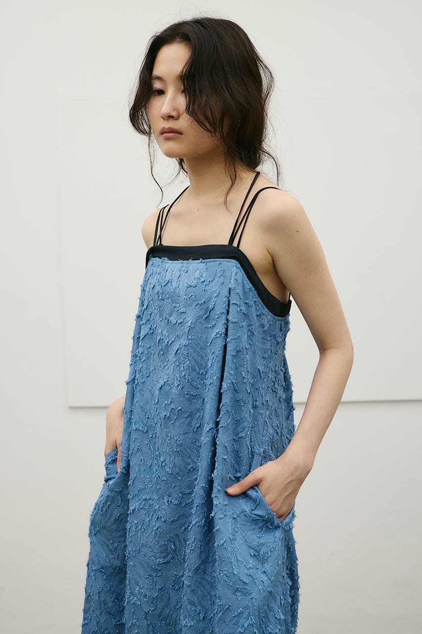 フラワーレースキャミワンピース BLU M