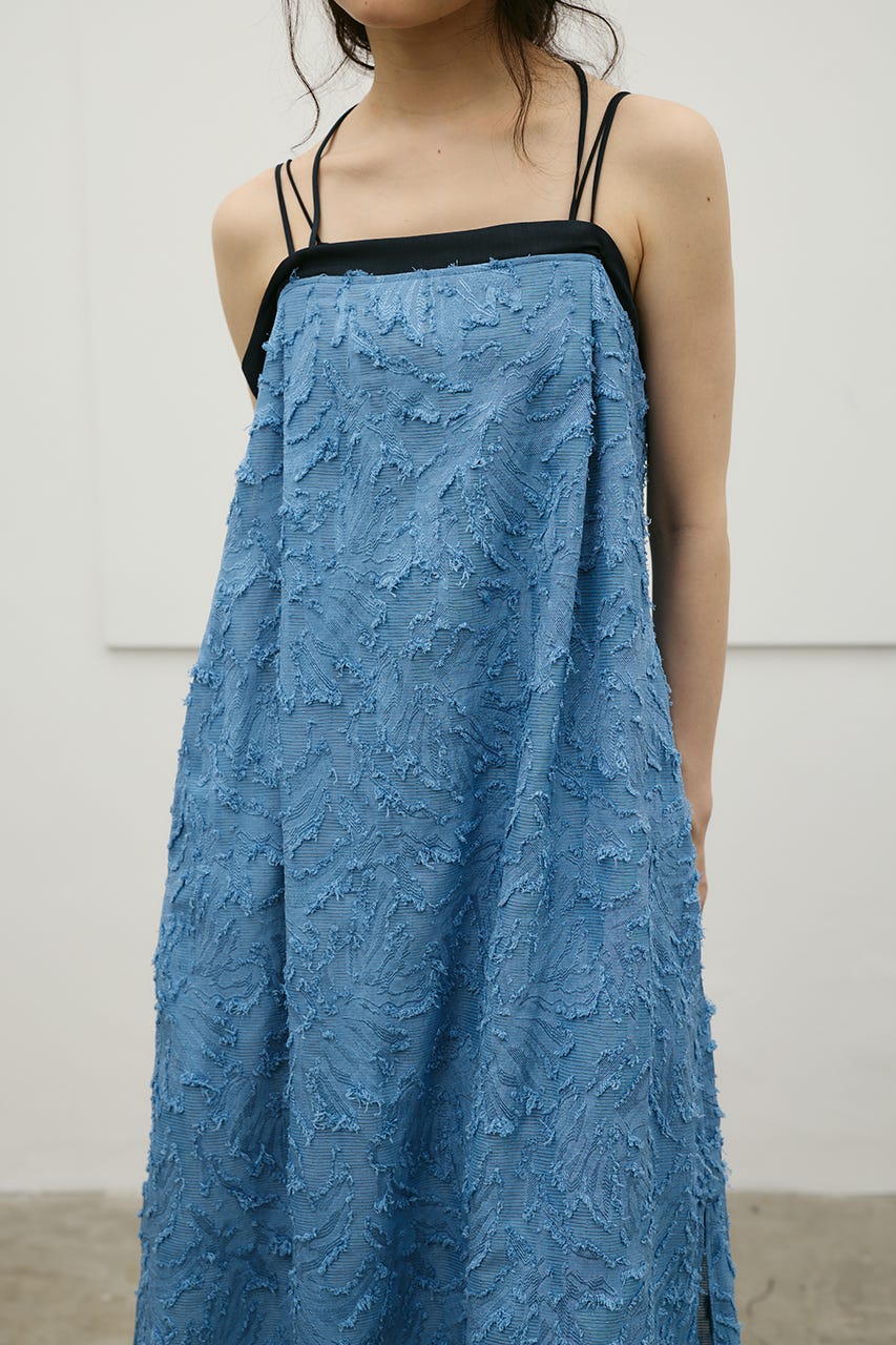 フラワーレースキャミワンピース BLU M