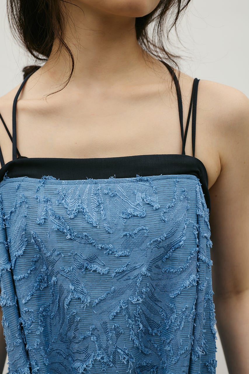 フラワーレースキャミワンピース BLU M