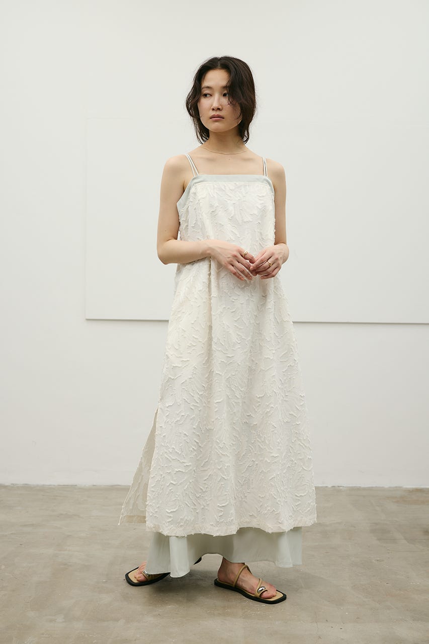 フラワーレースキャミワンピース IVOY M