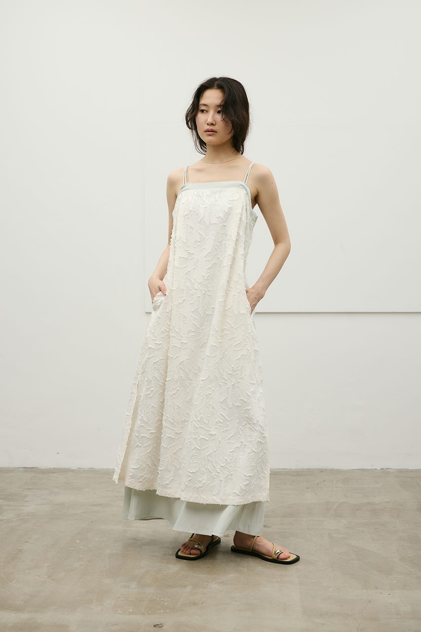 フラワーレースキャミワンピース IVOY M