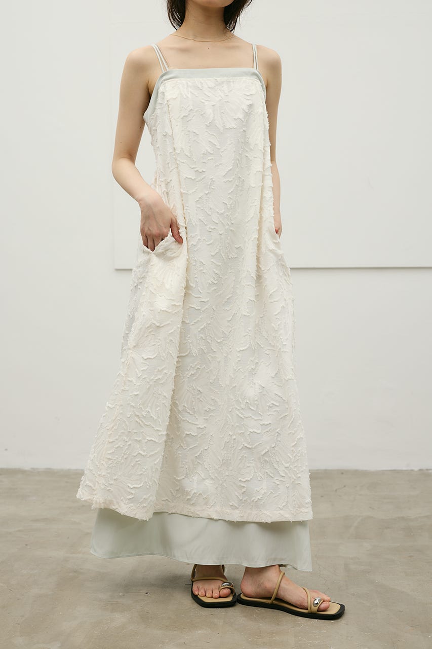 フラワーレースキャミワンピース IVOY M