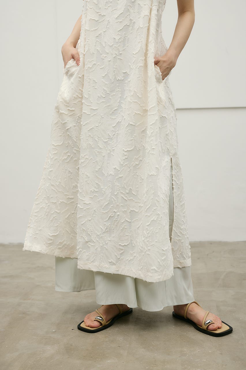 フラワーレースキャミワンピース IVOY M