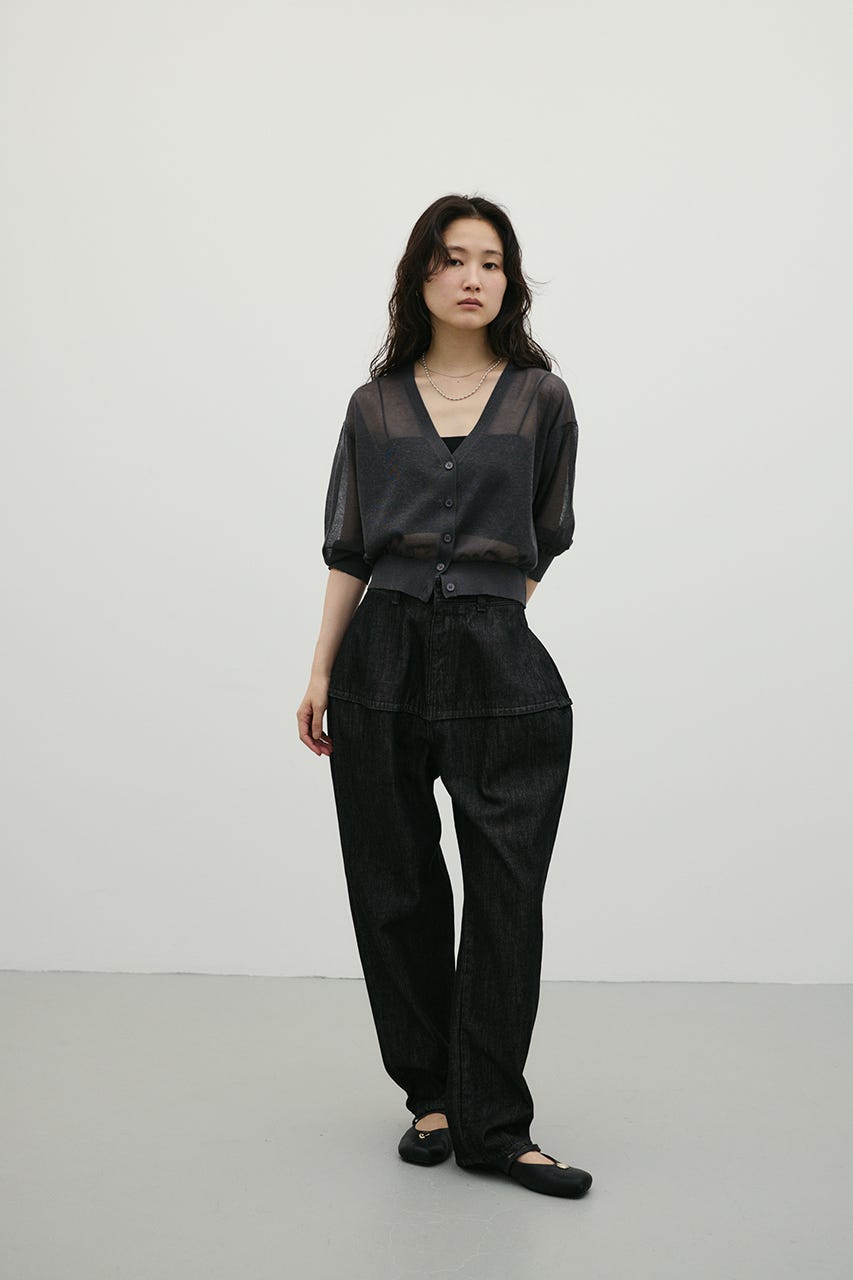 シアーフォルムニットカーデ C.GRY FREE
