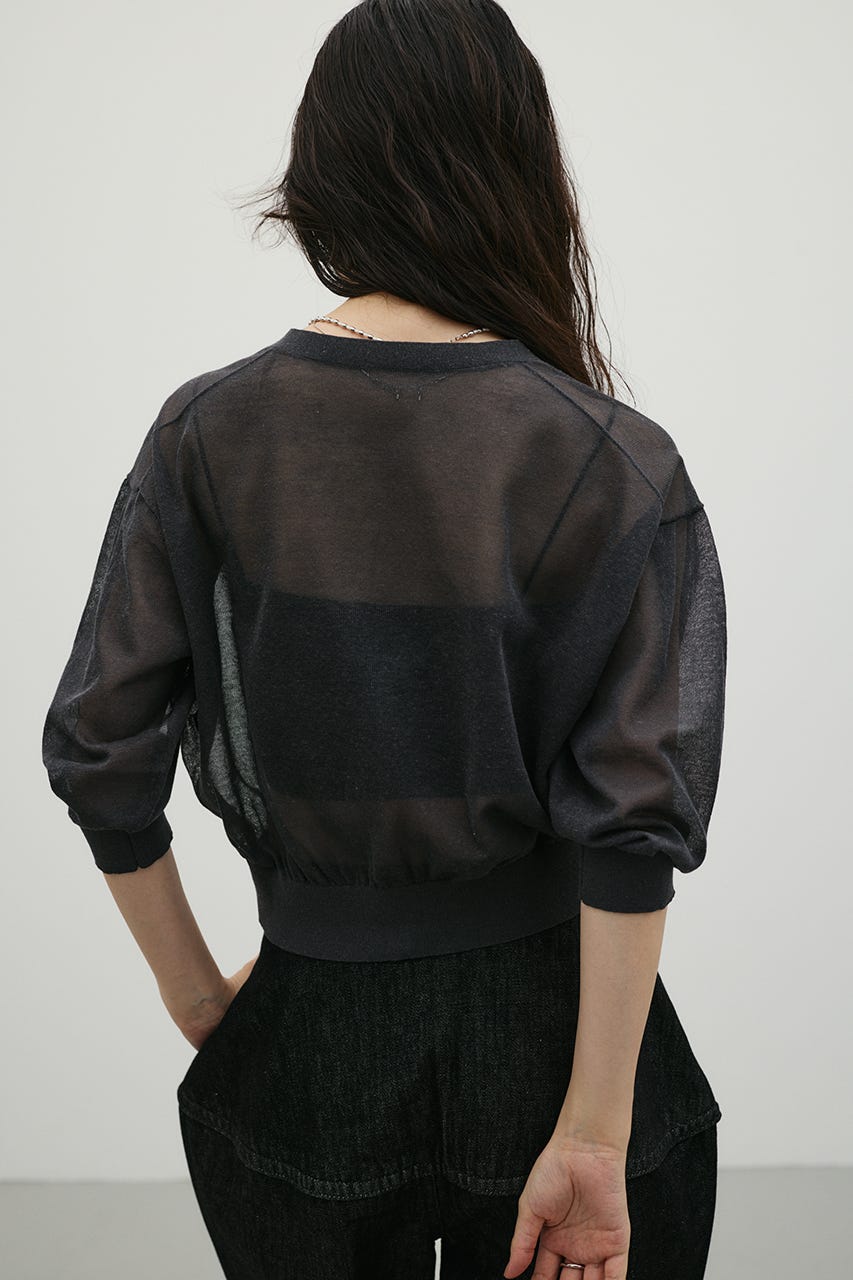 シアーフォルムニットカーデ C.GRY FREE