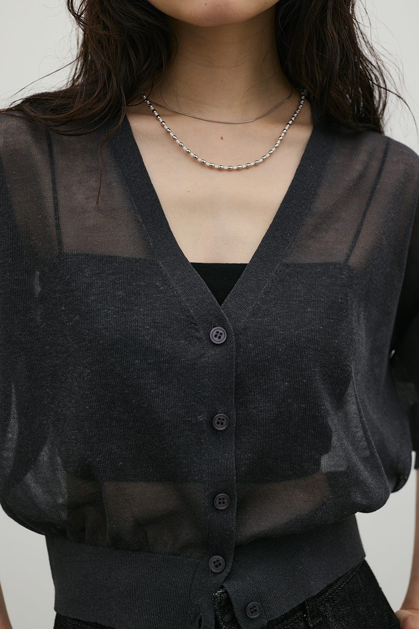 シアーフォルムニットカーデ C.GRY FREE