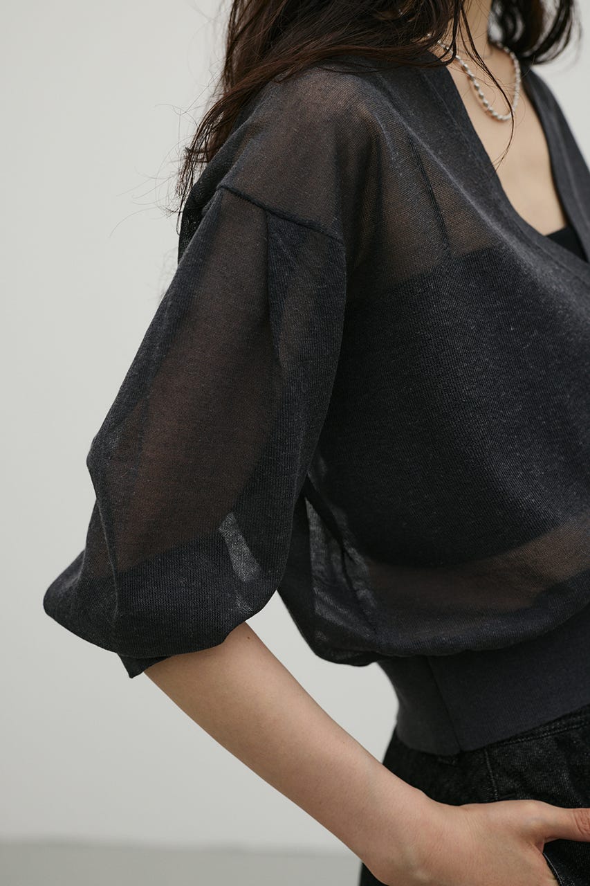 シアーフォルムニットカーデ C.GRY FREE