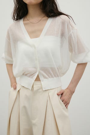 シアーフォルムニットカーデ
