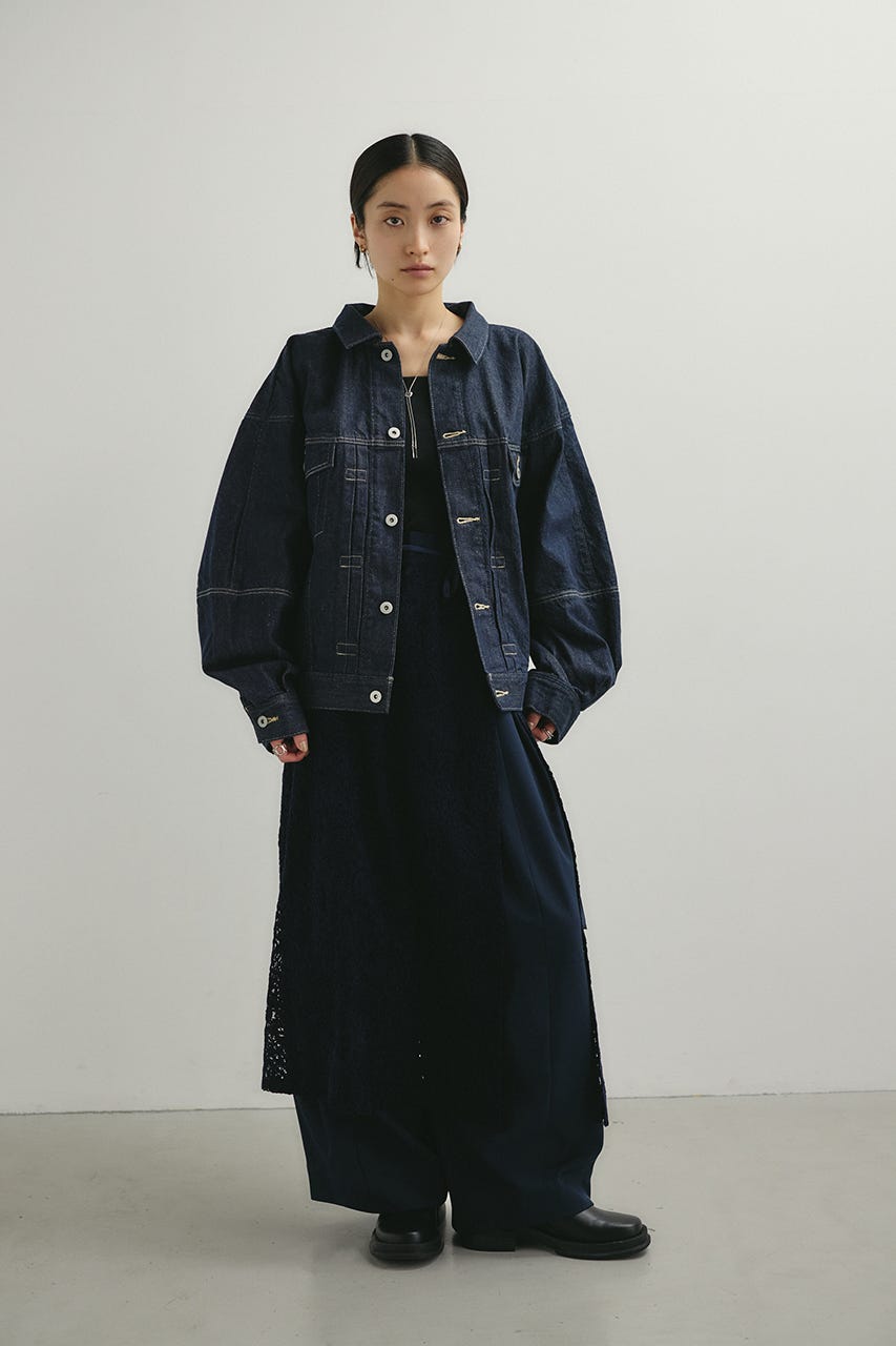 フォルムデニムジャケット IDG S