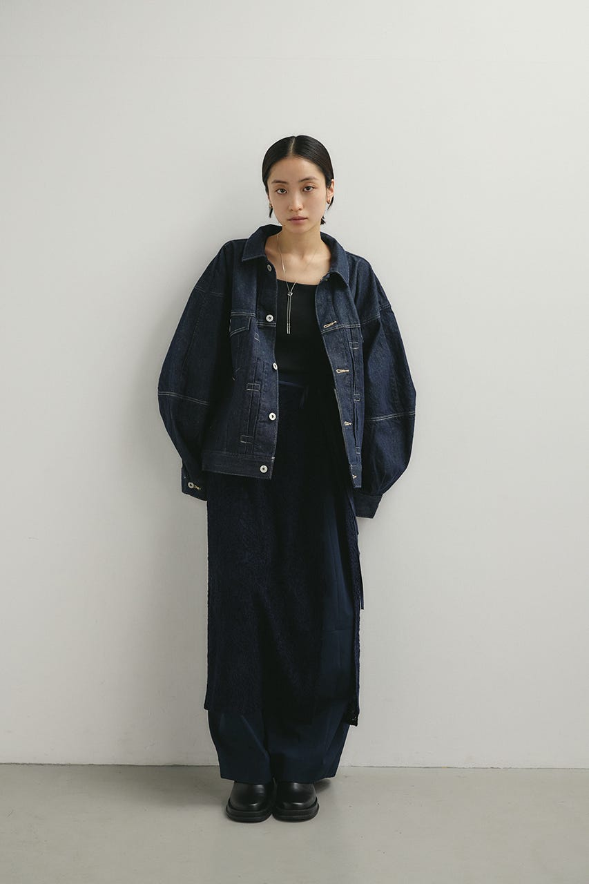 フォルムデニムジャケット IDG S