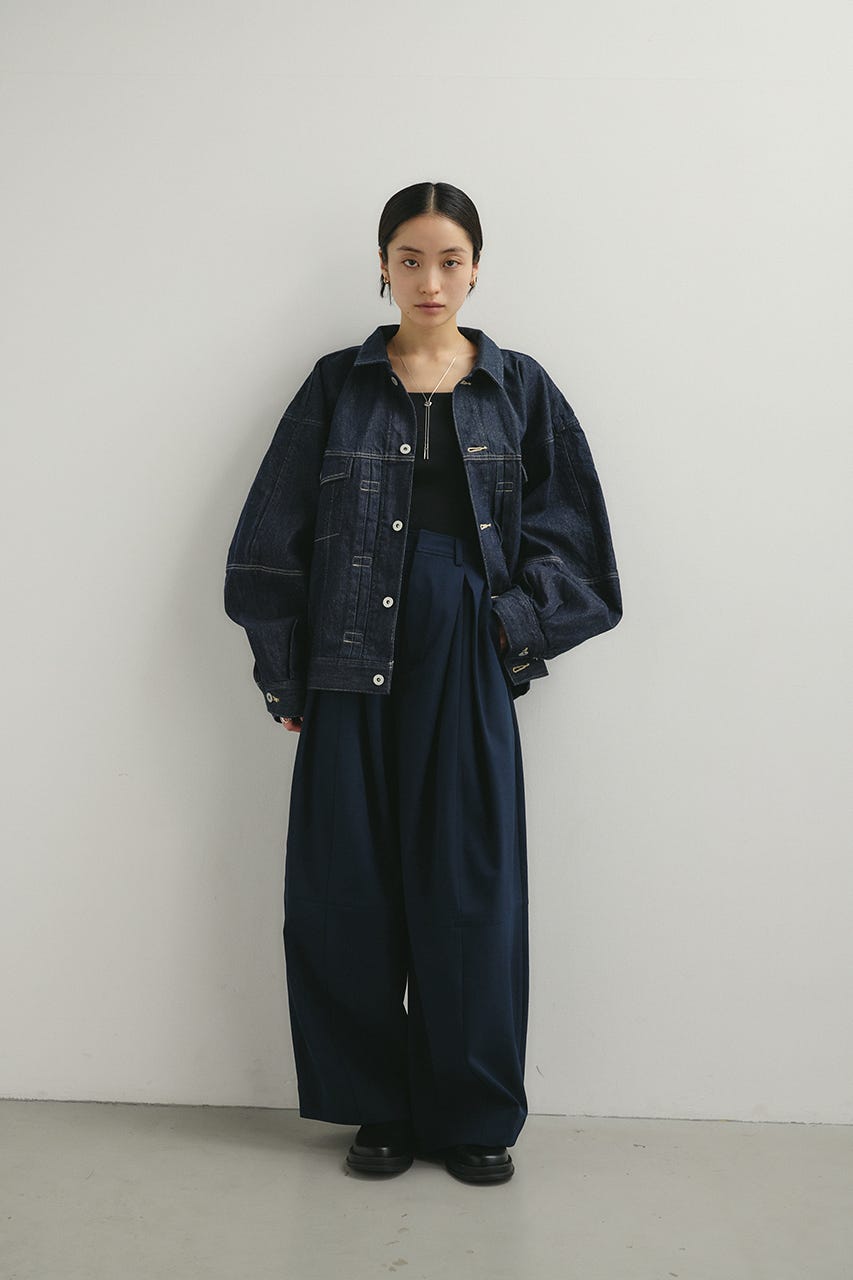 フォルムデニムジャケット IDG S