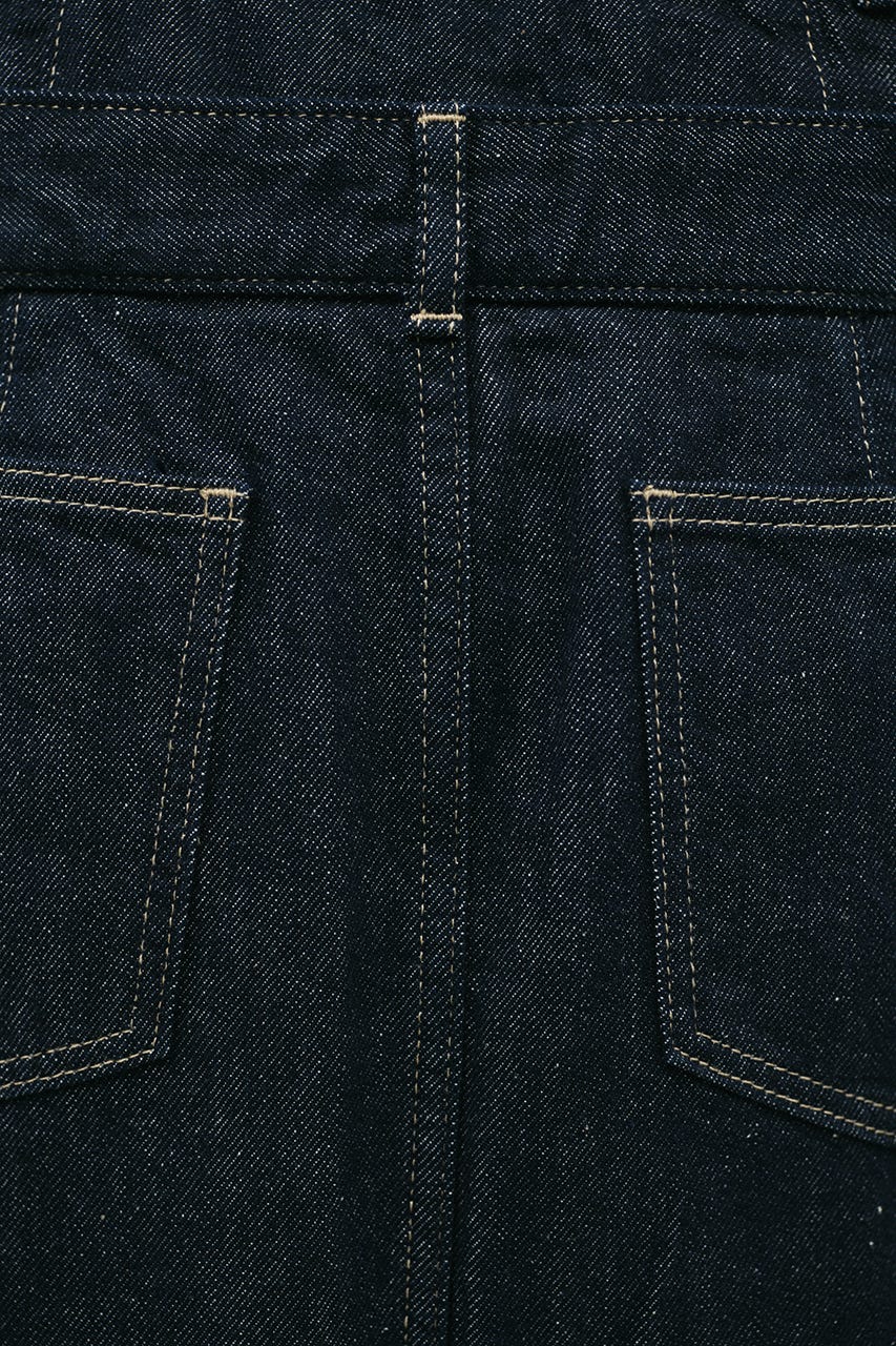 ダブルウエストデニムスカート IDG S