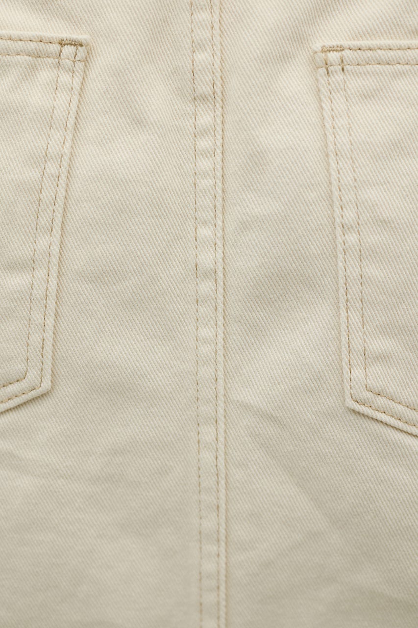 ダブルウエストデニムスカート IVOY M