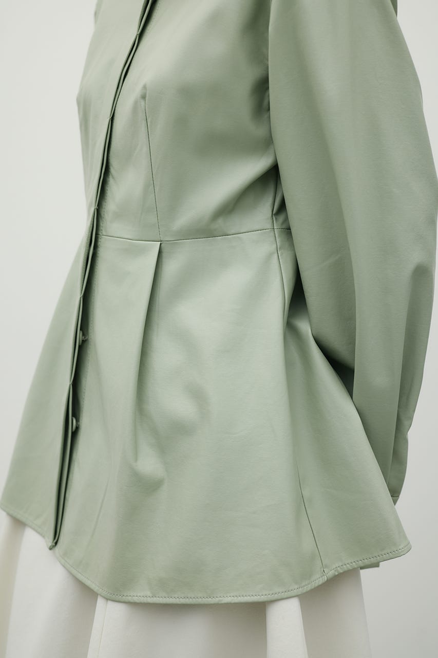 フェイクレザータックシャツ MINT FREE
