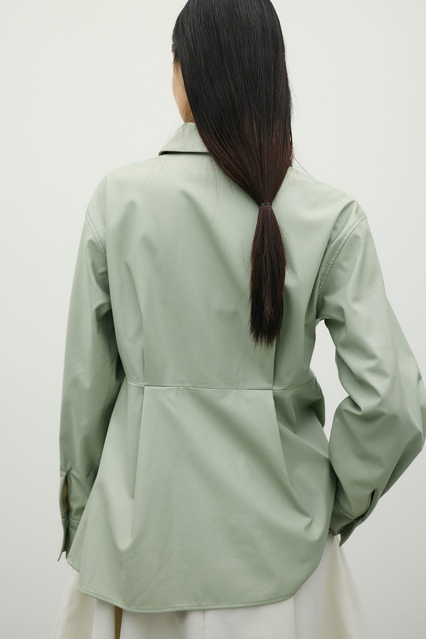 フェイクレザータックシャツ MINT FREE