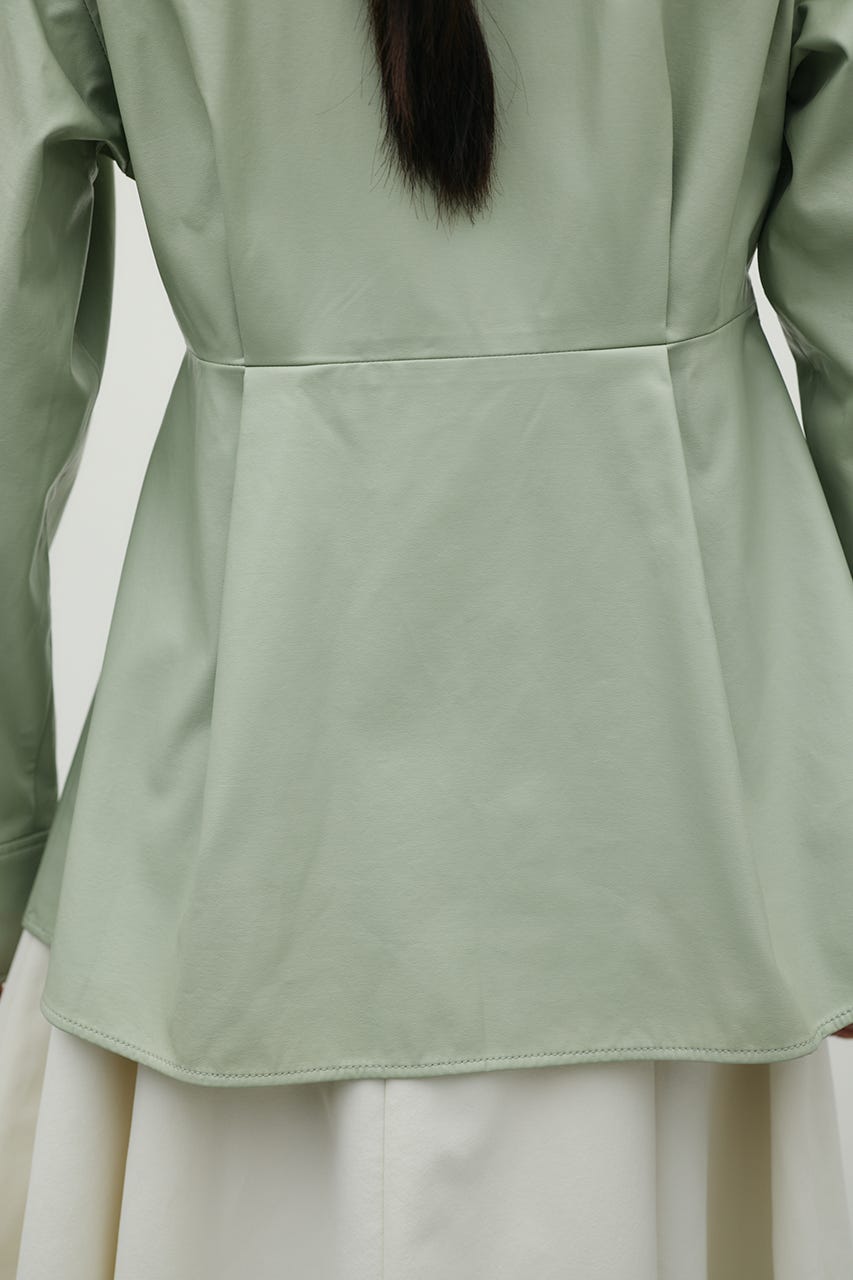 フェイクレザータックシャツ MINT FREE