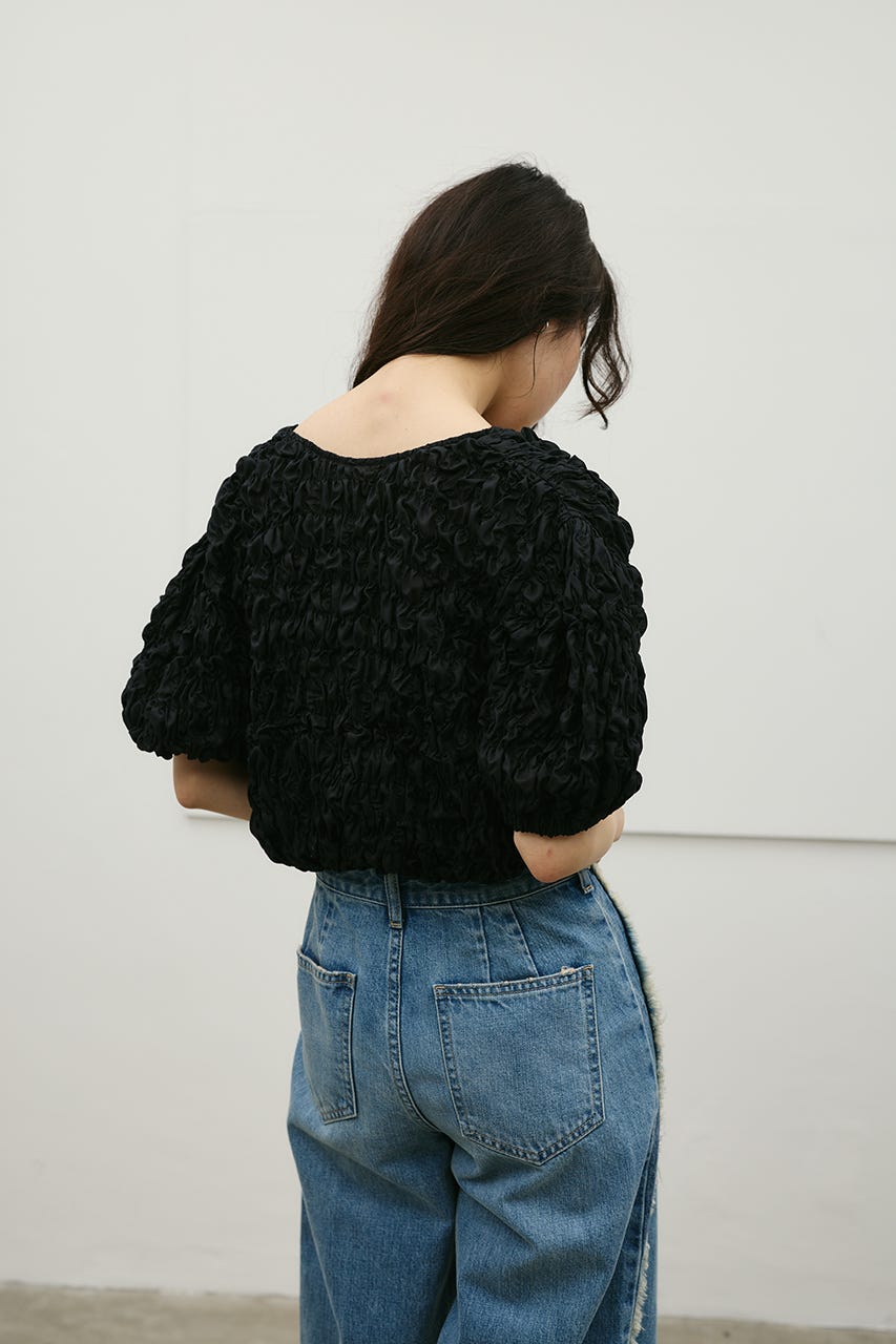 フラッフィーショートトップ BLK FREE