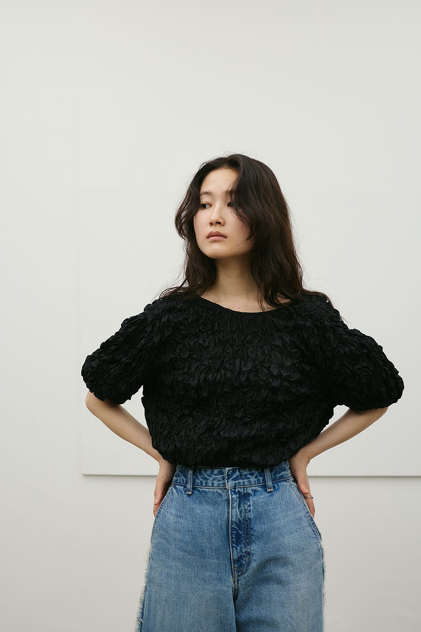 フラッフィーショートトップ BLK FREE