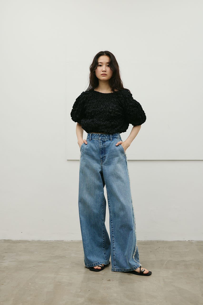 フラッフィーショートトップ BLK FREE