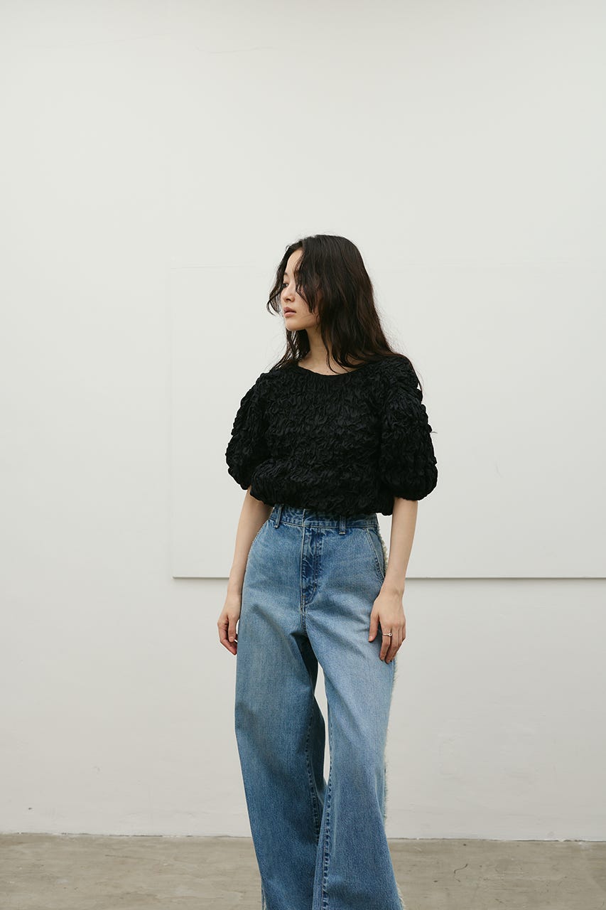 フラッフィーショートトップ BLK FREE