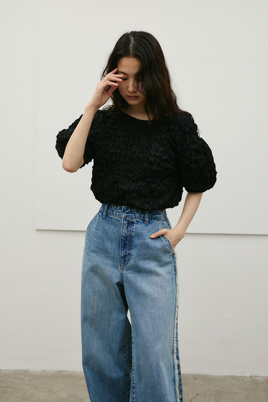 フラッフィーショートトップ BLK FREE