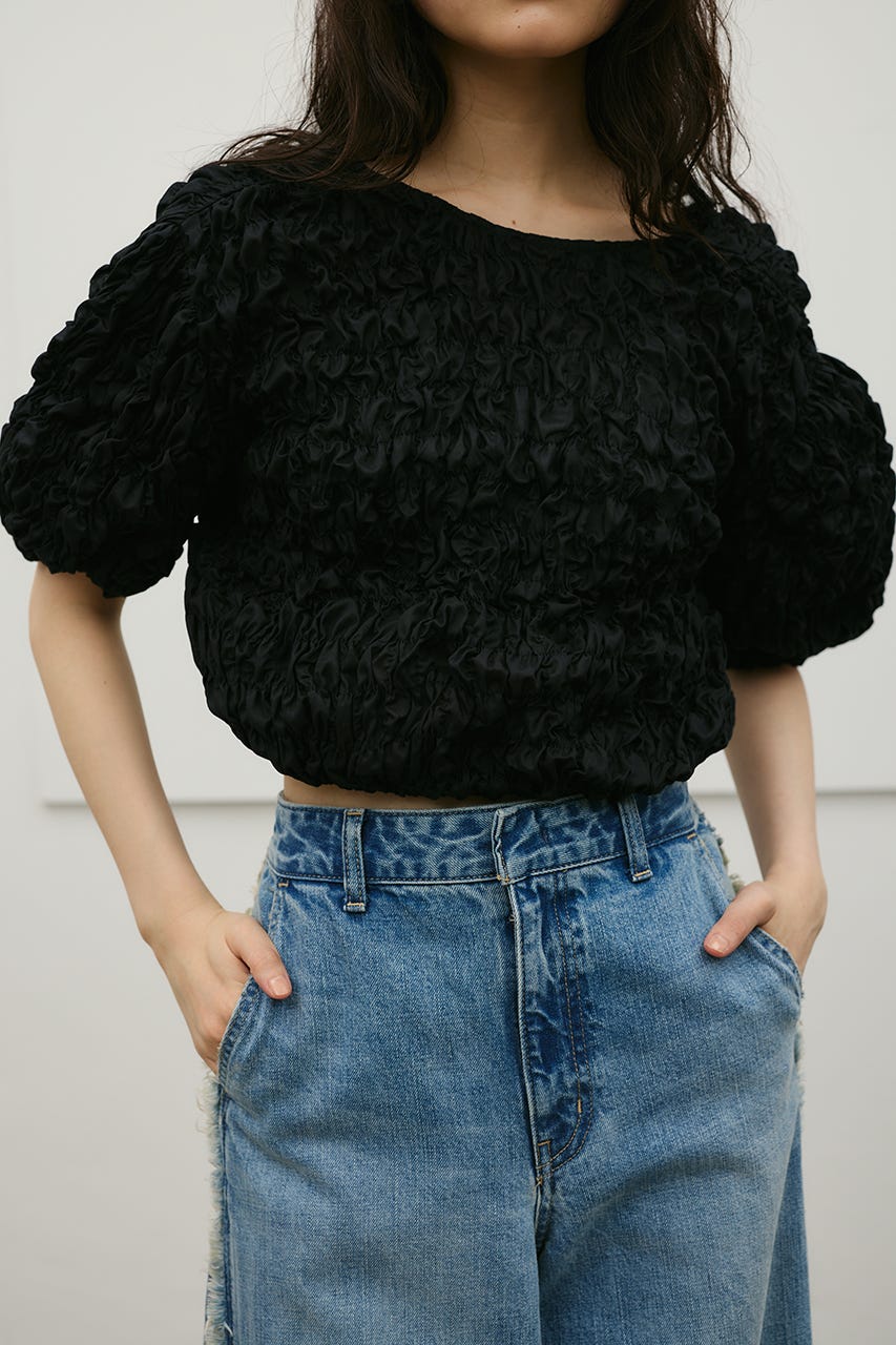 フラッフィーショートトップ BLK FREE