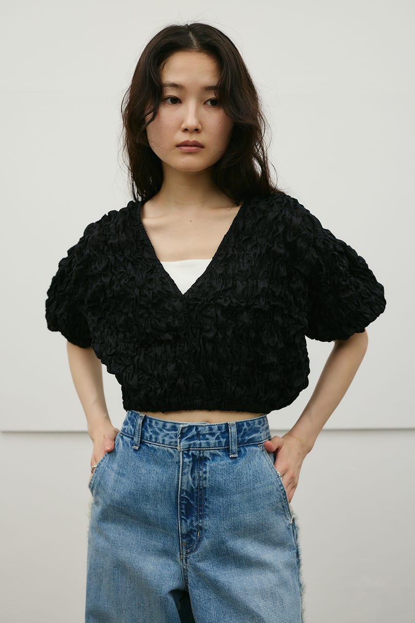 フラッフィーショートトップ BLK FREE