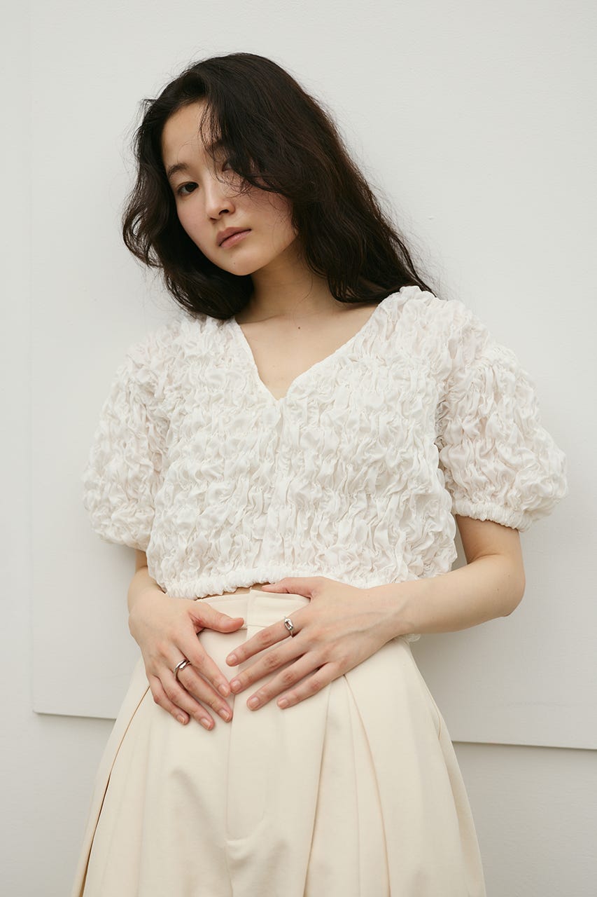 フラッフィーショートトップ WHT FREE