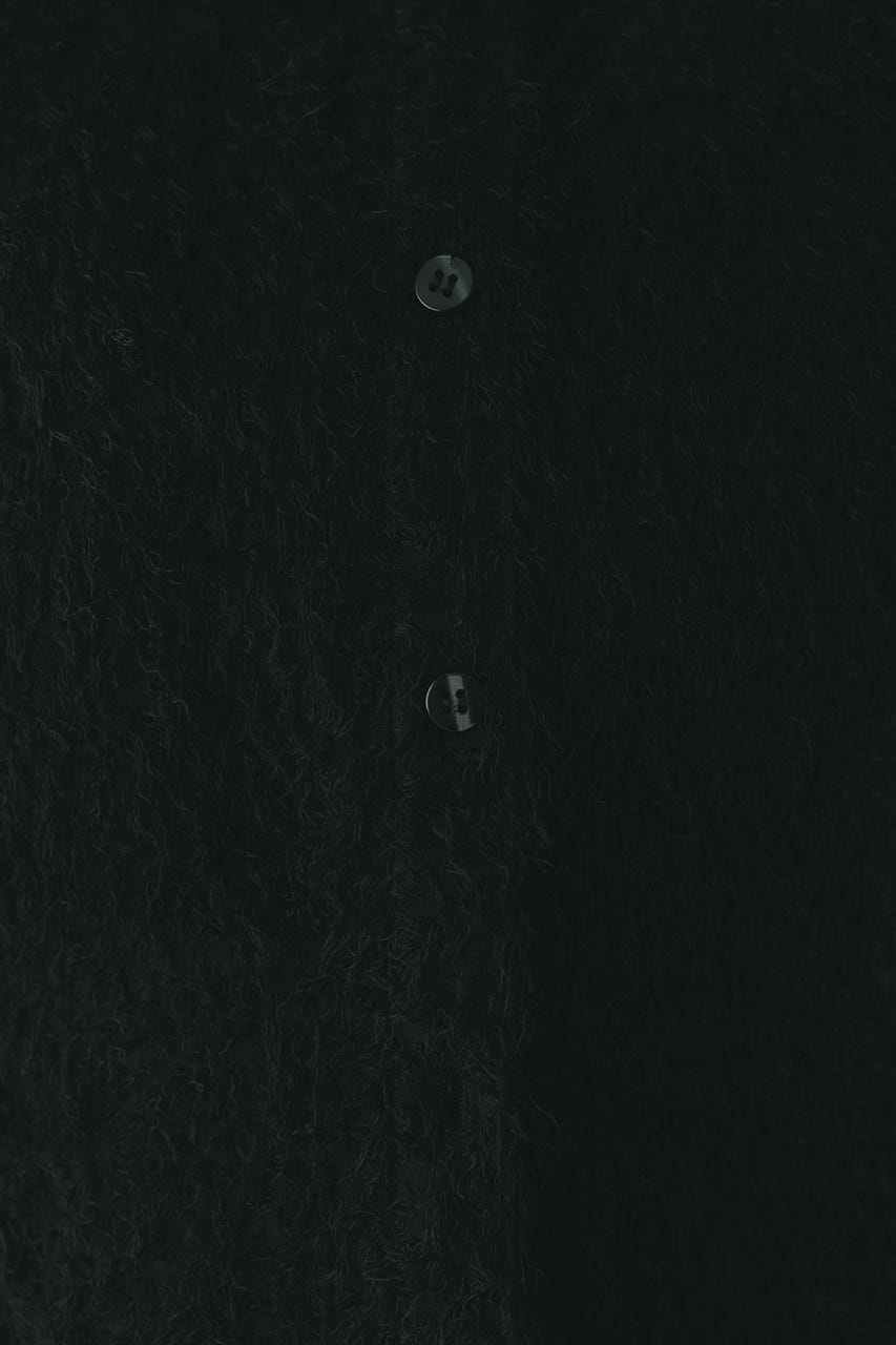 フリンジフェザーシャツ BLK FREE