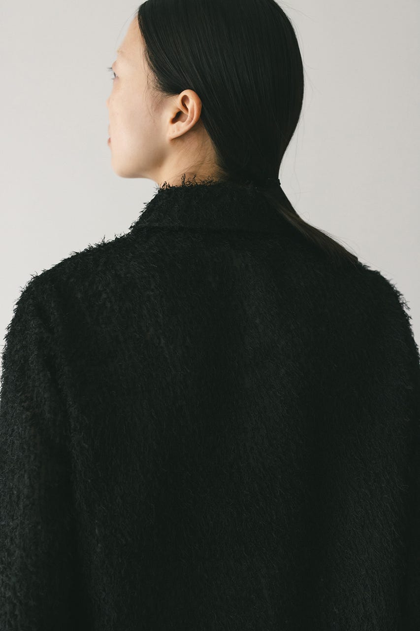 フリンジフェザーシャツ BLK FREE