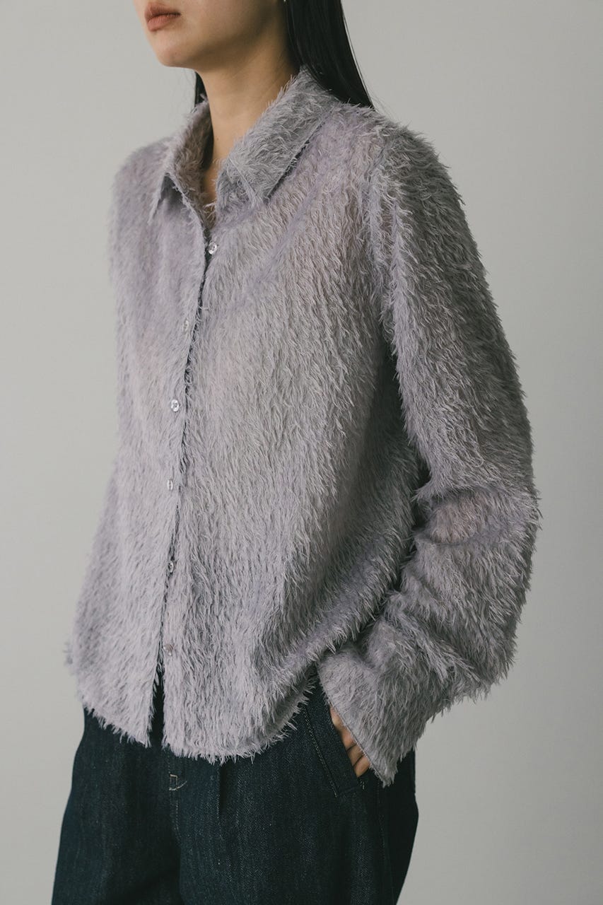 フリンジフェザーシャツ PUR FREE