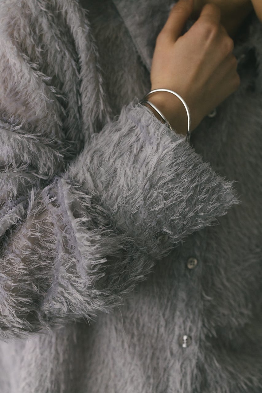 フリンジフェザーシャツ PUR FREE