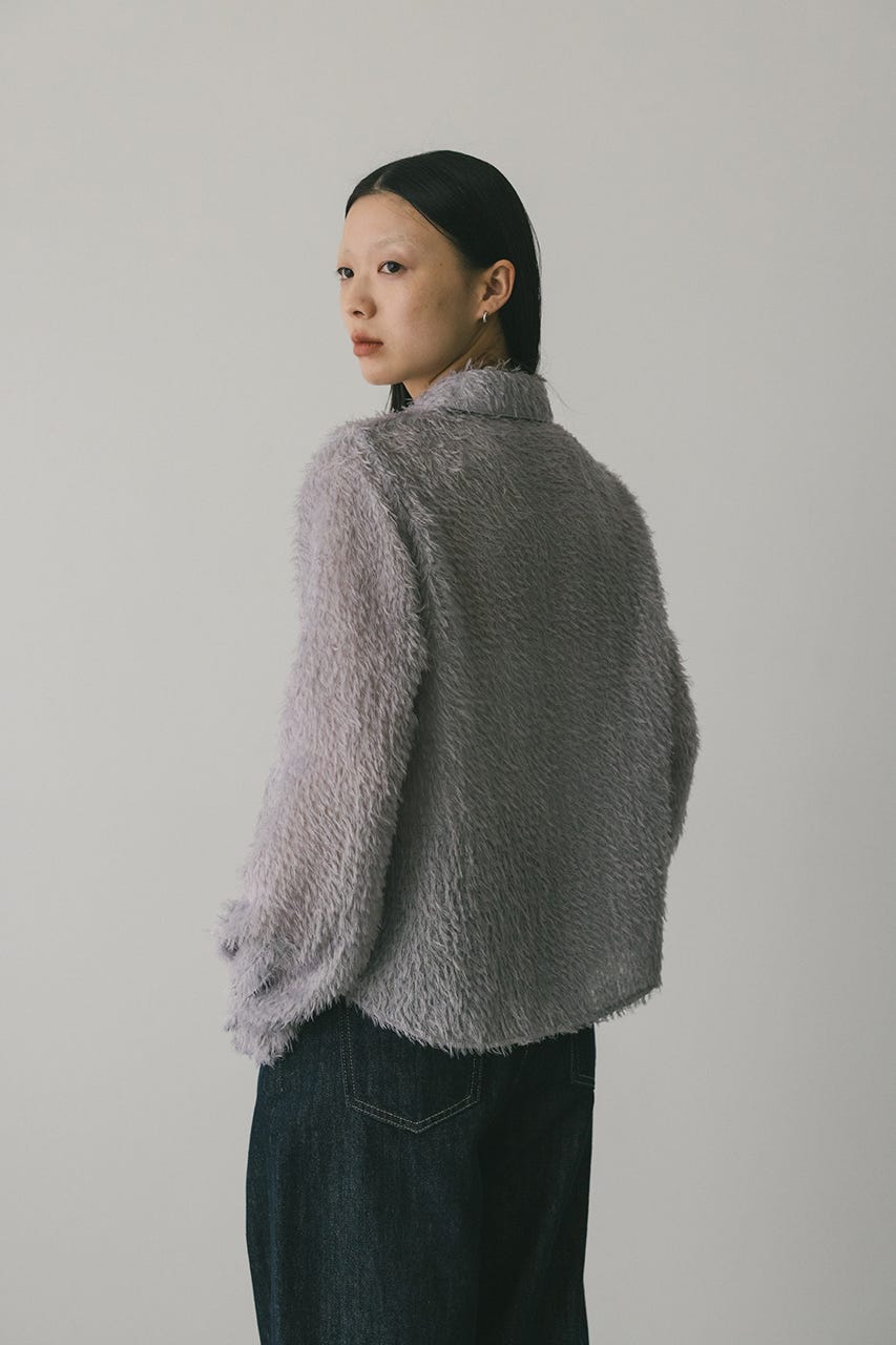 フリンジフェザーシャツ PUR FREE